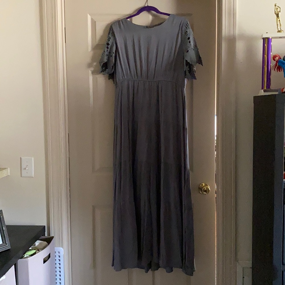 Roolee long gray dress